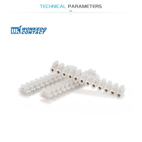 12 P Plastic X3 PVC Screw Terminal Block Strips For 10 Amp Power Cables Choc Block Cable Joiner