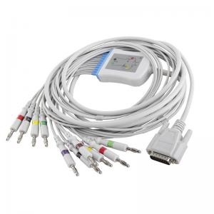 Wholesale Nihon Kohden Ekg Trunk Cable BA-902D ECG-FD07 ECG-9010K Leadwires 15 Pin IEC Banana 4.0 from china suppliers