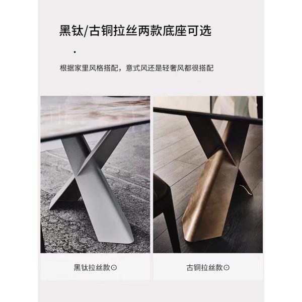 Luxury Modern Kitchen Dining Tables For 10 People Rectangular Shape Artificial Marble Top Table Set
