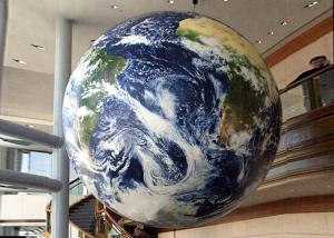 Wholesale Giant Advertising Inflatables Word Globe Earth Map Ball LED Hanging Planets from china suppliers