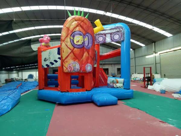 Quality Outdoor Sport Spongebob Jump House For Kids Playing 5Mx 6M X 4M for sale