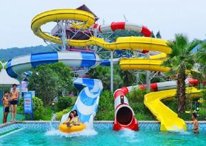 Wholesale Spiral Water Slides For Holiday Resort Water Park Equipment Combination Water Slide from china suppliers