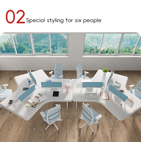 Support customization Minimalist Modern Screen Divider Workstation Office Employee Desk 6-Seater Extra Thick Custom-Made