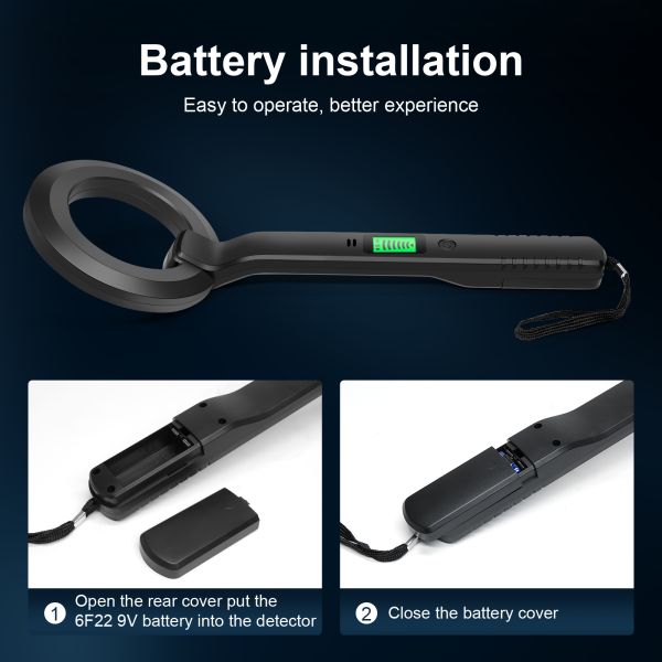 Handheld Metal Scanner with 360° Scanning, LCD Display, and ABS Shell for High Sensitivity Detection