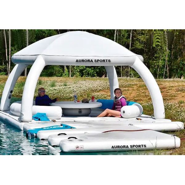 Custom PVC Inflatable Floating Boat Dock Water Air Pontoon Swim Deck Platform