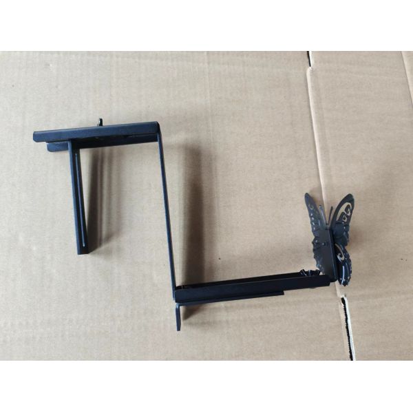 Metal Window Box Holder with Adjustable Size 6 to 12 Inches and Butterfly Design