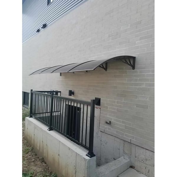 Split Panel Polycarbonate Awning with Plastic Frame for Doors Windows