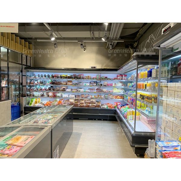 10M Dairy Showcase Drinks Display Refrigerator Multideck Open Chiller