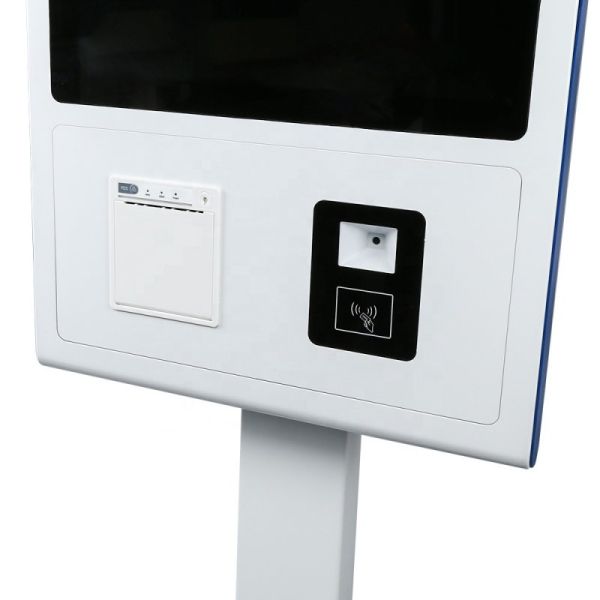 21.5 Inch Floor Standing Self Ordering Kiosk with 10-Point Capacitive Touch Screen and Optional Thermal Printer