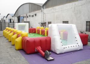 China Commercial Large Inflatable Football Games Enviroment - Friendly PVC inflatable football field game for adult on sale