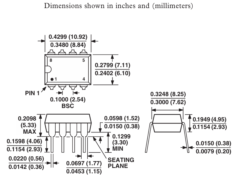 AD828ANZ Dual 50MHz Low Noise Video Op Amp 1200V/µs Slew Rate 0.02%/0.03° Diff Gain/Phase Internal Gain-Setting Resistors for High-Speed Imaging CCD