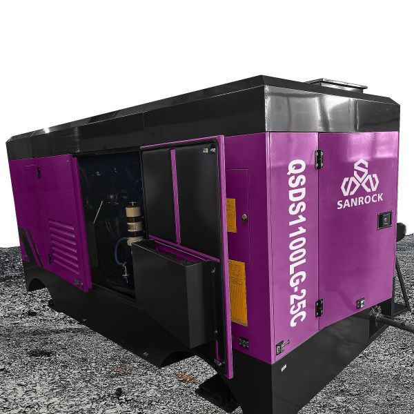 294KW Diesel Engine Mining Screw Type Air Compressor Machinery Stationary