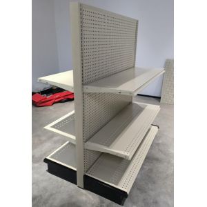 48" X 16" X 60" Double Side Gondola Shelf Rack Anti Corrosion