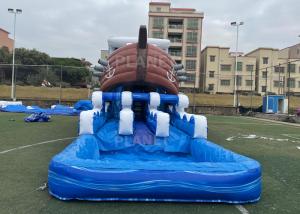 Wholesale PirateShip Theme CMYK Inflatable Water Slide With Pool from china suppliers