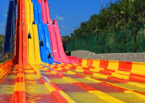 Fiberglass Swimming Pool Water Slides , Playground Water Slides For Kids
