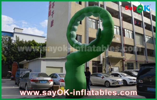 Green Oxford Cloth Inflatable Cartoon Characters / Inflatable Caterpillar
