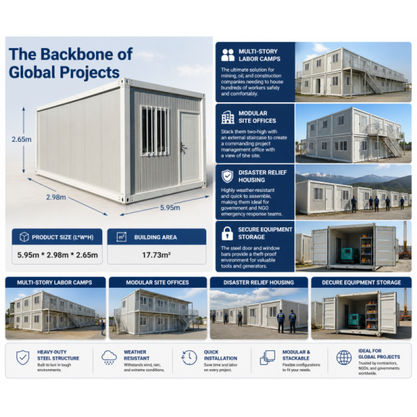 20ft Premium Flat-Pack Container House (17.73m²)