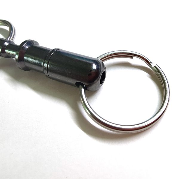 Removable Keyring Quick Release Keychain Dual Detachable Key Ring Snap Lock Holder Steel Pull-Apart Key Rings