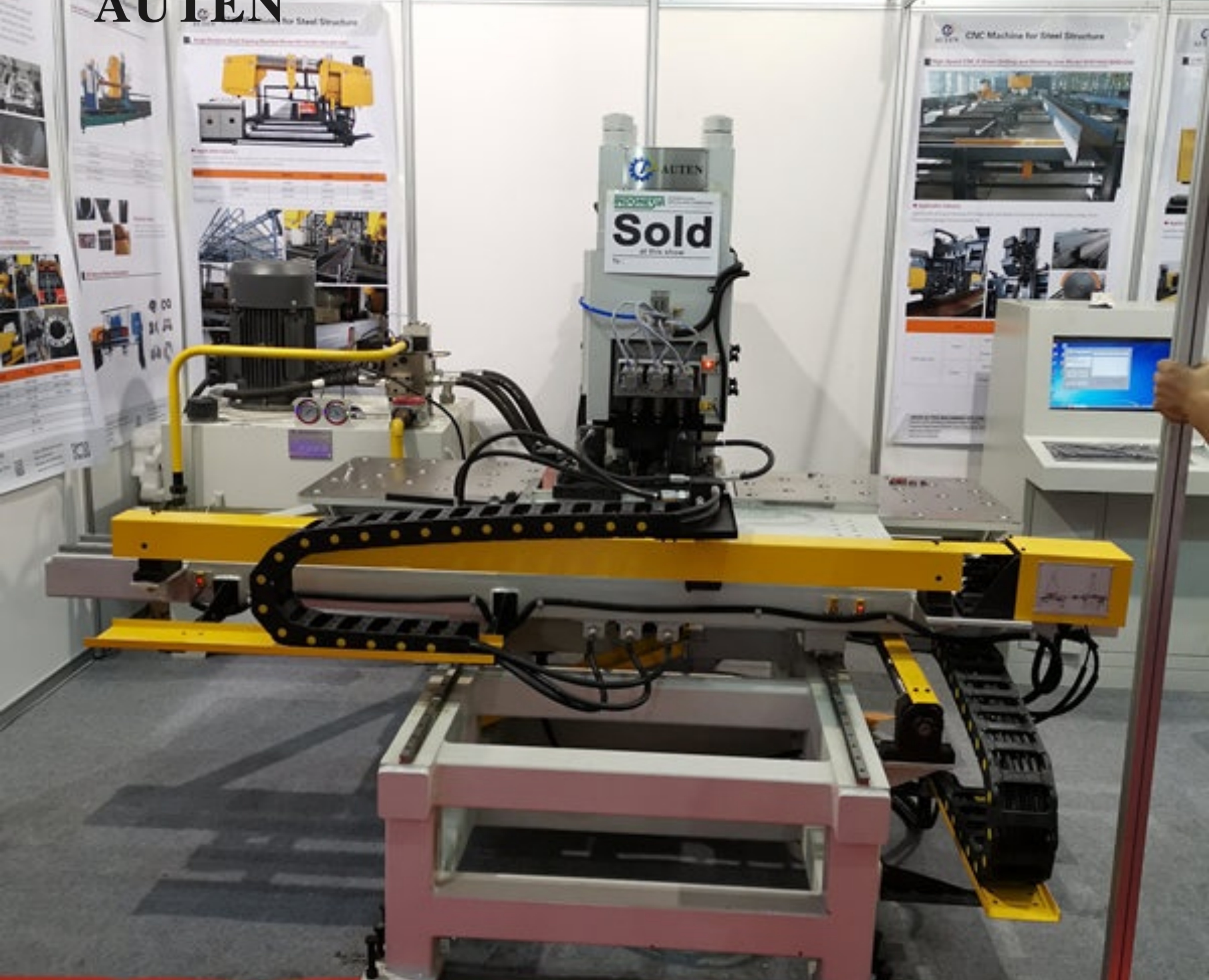 Model BNCZ100 CNC Plate Punching Marking Drilling Machine 50mm Max. Drilling Diameter