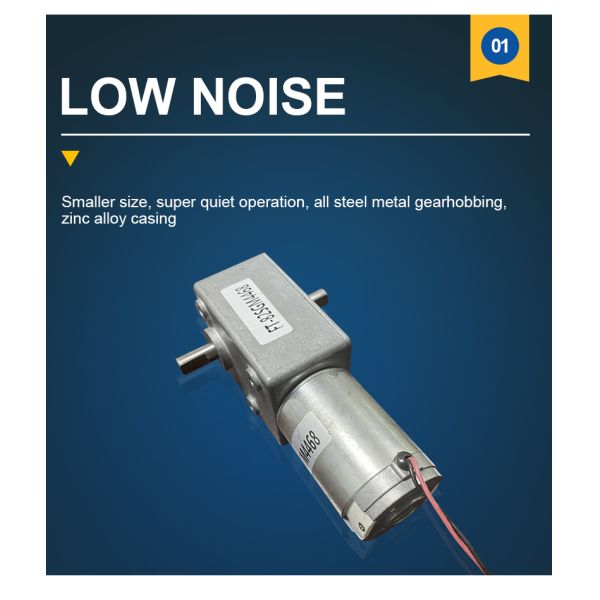 Customized High Power High Torque Slow Speed 2-500RPM Self-locking Function DC Worm Gear Motor