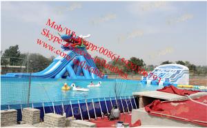 Wholesale utdoor swimming pool  above ground pool water slide  inflatable slide for inflatable pool from china suppliers