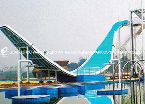 China Swing Wave Slide Fiberglass Water Slides Amusement Park Equipment 11m Height for Aqua Park on sale