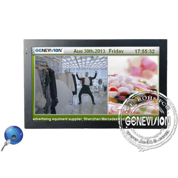 FCC / SGS Lcd Advertising Players , Advertising Digital Signage Wall Mount