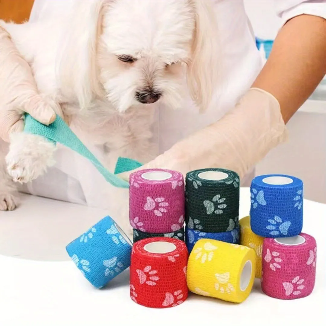 Veterinary Consumables Non-woven Elastic Self Adhesive Bandage Vet Wrap Latex Free for Horse Racing Protection Skin Color Athletic Cohesive Bandage