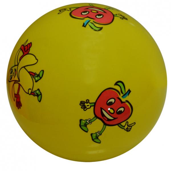 Quality multi color printed inflatable PVC ball toys yellow ground angry fruits for sale
