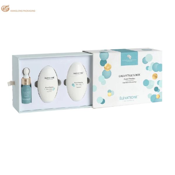 XL Packaging Custom Printed Cosmetic Boxes Custom Logo Sliding Drawer Box Rigid Cardboard Skin Care Paper Box Soap Packaging Box With Ribbon