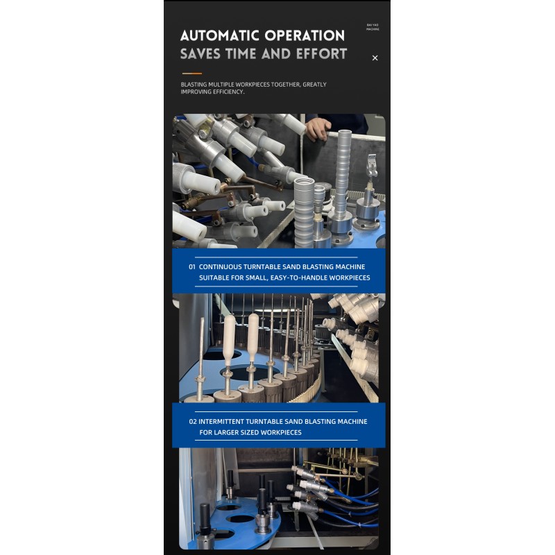 Turntable Automatic Sandblasting Machine High-Output Fully Automatic Sandblasting Machine Uniform Sandblasting