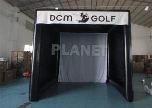 China Indoor Sport PVC Air Sealed Black Inflatable Screen Golf Simulator Tent on sale