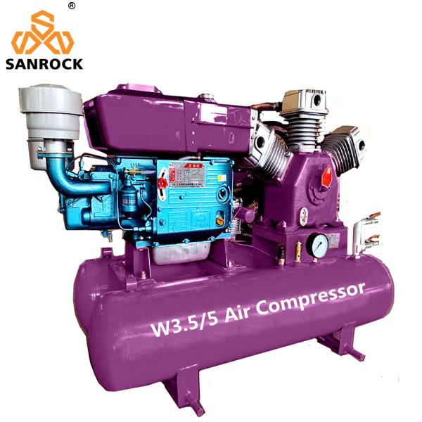 Rotary Piston Compressor Belt Driven Industrial Air Compressor Machine Mobile Air Compressors for sale