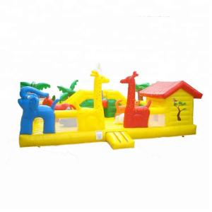 Wholesale Tarpaulin Inflatable Amusement Park Childrens Bouncy Castle With Slide Elephant Animal Theme from china suppliers