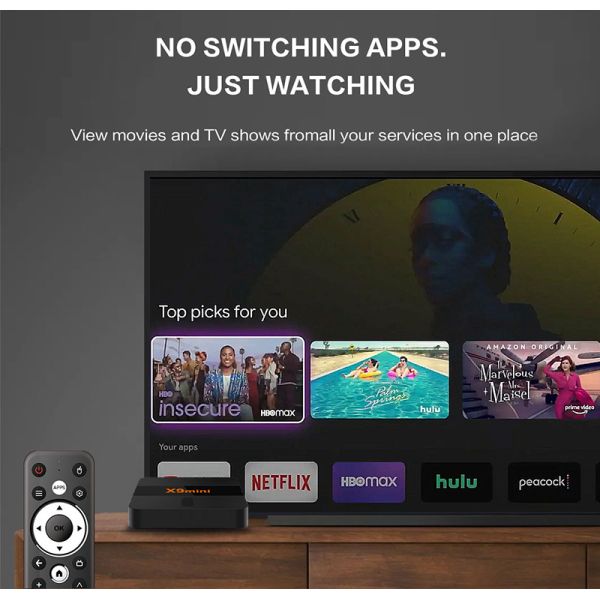 New Android Tv Box Android 9 ATV WIFI BT4.X 1G/8G Best Price Atv Box X9mini With Voice Remote