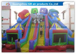 Wholesale Funny Children Inflatable Amusement Park , Inflatable Bouncy Castle With Slide from china suppliers