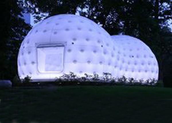 Quality Ultra Light Dome Inflatable Tent , Inflatable Tea House Tent With Led Light for sale
