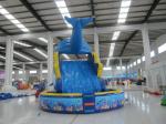 Children Entertainment Large Inflatable Slide Dolphin Boat Inflatable Floating