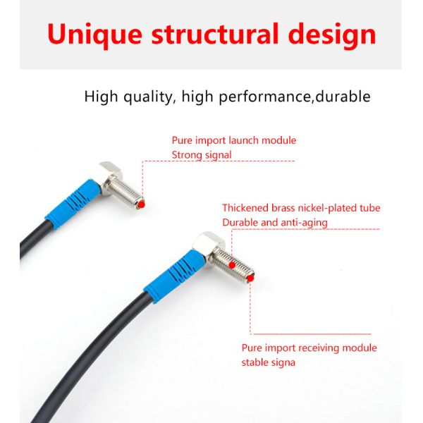 LUOSHIDA Small Through Beam Laser Sensor Elbow / Bend 90 Degree