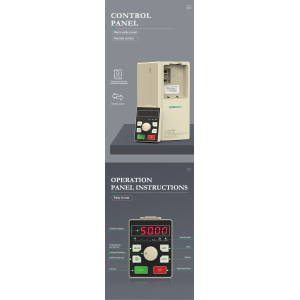 ABS + PC Variable Frequency Inverter 380V 3 Phase For AC Motor