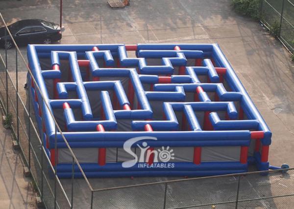 Quality Custom Made Giant Outdoor Amusing Inflatable Maze For Kids N Adults Challenge Activities for sale