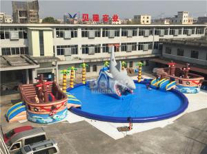 Wholesale Giant Pirate Ship Theme Inflatable Water Park On Land 36.5x20x8.5mH from china suppliers