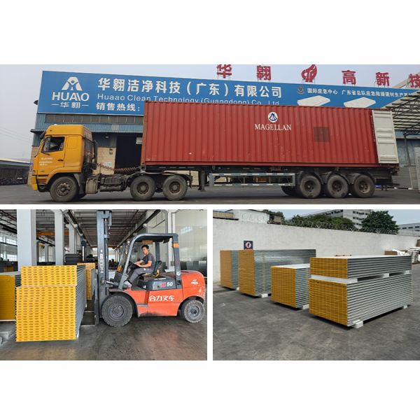 HUAAO Modern Medical Modular Cleanroom Wall Panel ISO Certified Fireproof Eco-Friendly Customizable Workshop Hospital Operating