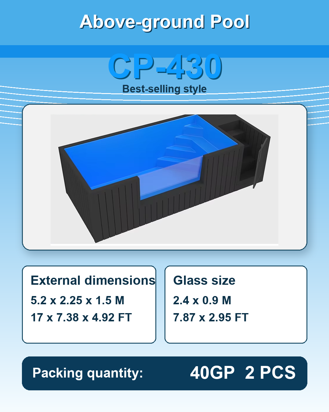 Premium Fully-Assembled Shipping Container Pools | Factory Direct