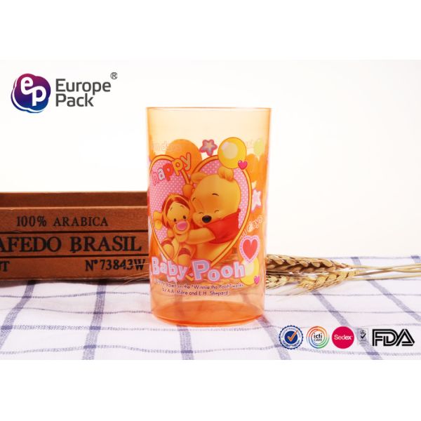 Customized Printing Strong Childrens Plastic Mugs Without Holder 270ml 9.5OZ