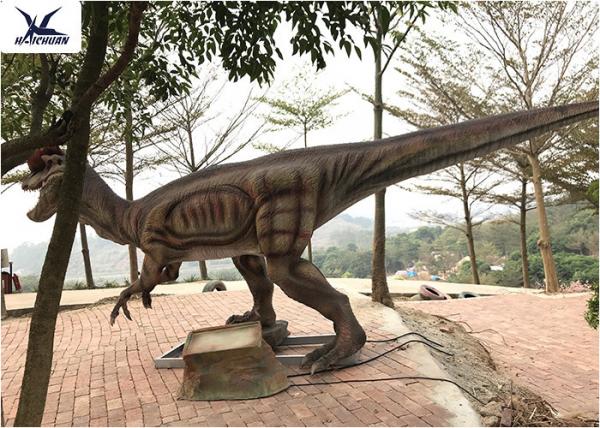 Quality Giant Dilophosaurus Model Outdoor Dinosaur Yard Art Customize Color / Size for sale