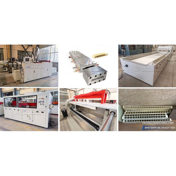 Plastic Profile Extrusion Line , PVC Window Ceiling Panel Decking Profile Production Line