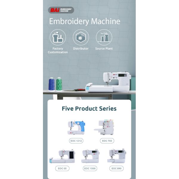 Baima Automatic Computerized Embroidery Machine CE Single Head