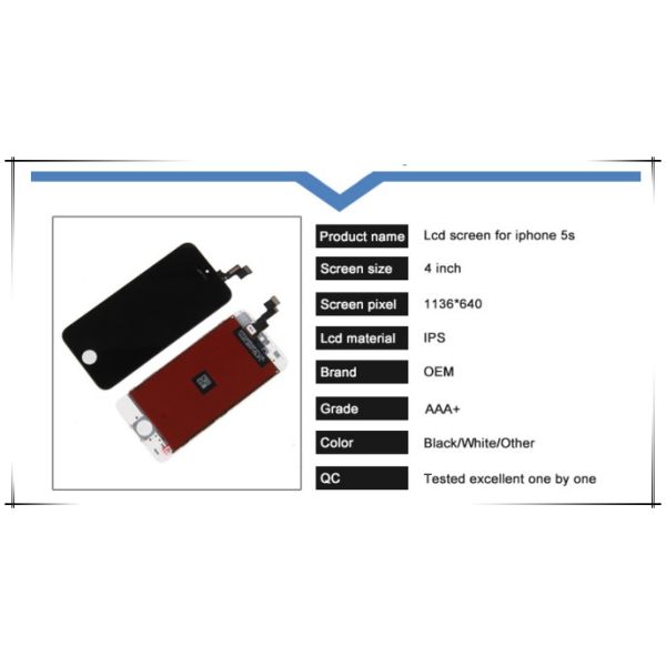 OEM lcd for iphone 5s digitizer lcd, lcd sreen for iphone 5s digitizer lcd, for iphone 5s lcd replacement