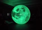 Colorful Changing Large Inflatable Moon Ball 3m Dia Customized